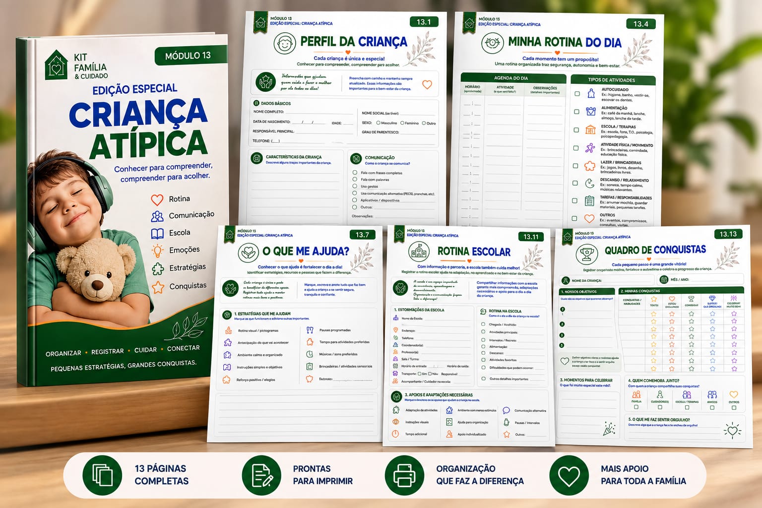 Mockup 3D do Módulo 13 — Edição Especial: Criança Atípica